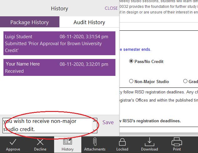 screenshot of comment box