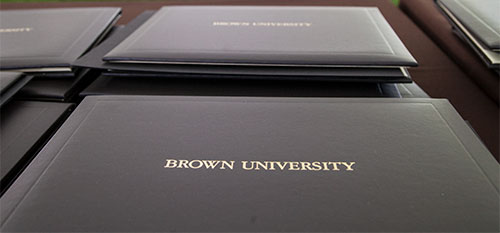 Brown Diploma cover.